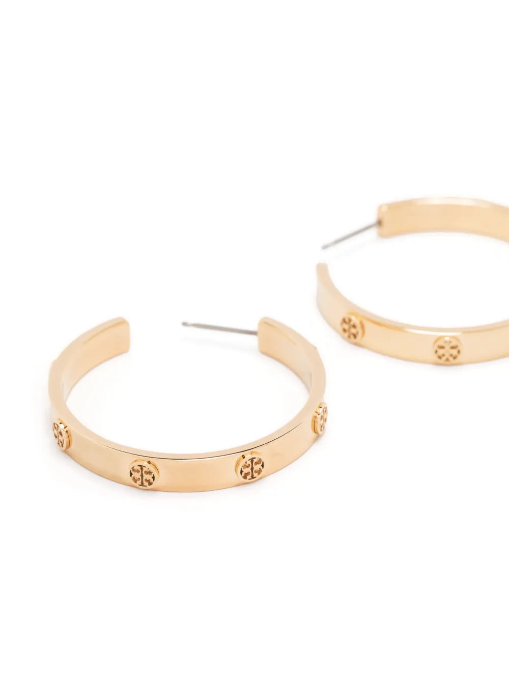 embossed-logo hoop earrings