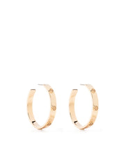 embossed-logo hoop earrings