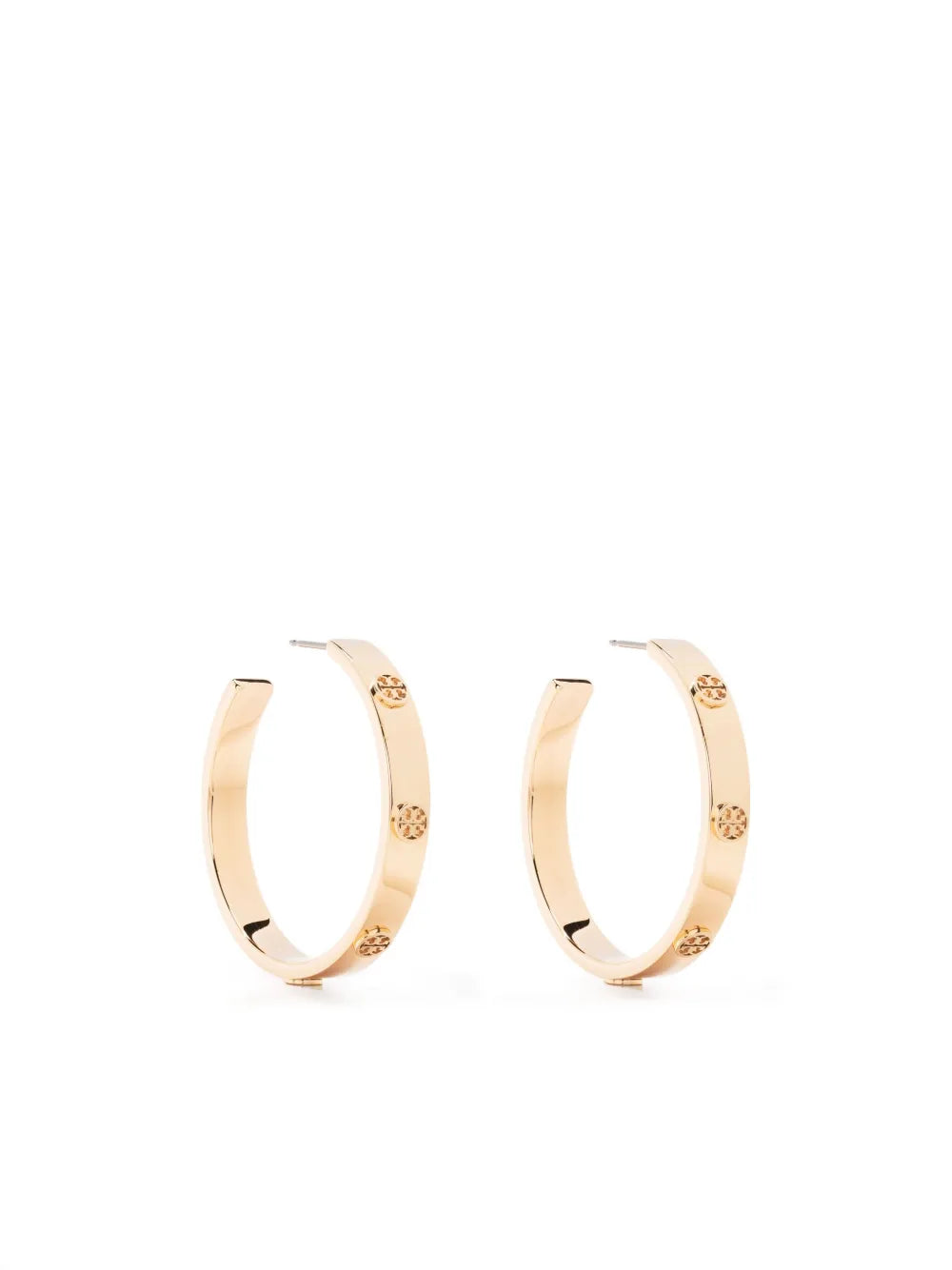 embossed-logo hoop earrings