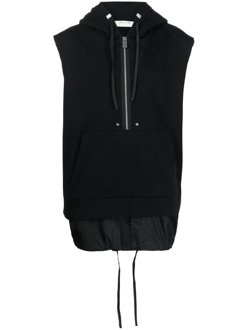 half-zip fastening sleeveless Hoodie