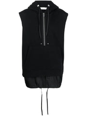 half-zip fastening sleeveless Hoodie