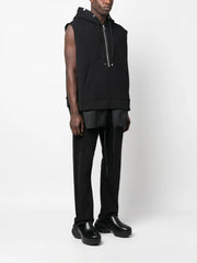 half-zip fastening sleeveless Hoodie