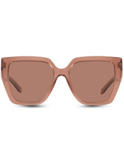 transparent-frame logo-plaque sunglasses
