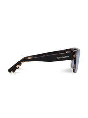 tortoiseshell-detail mirrored-lense sunglasses