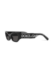 cat-eye frame logo-print sunglasses