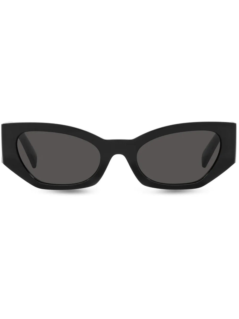 cat-eye frame logo-print sunglasses