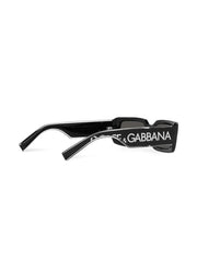 rectangular-frame logo-print sunglasses