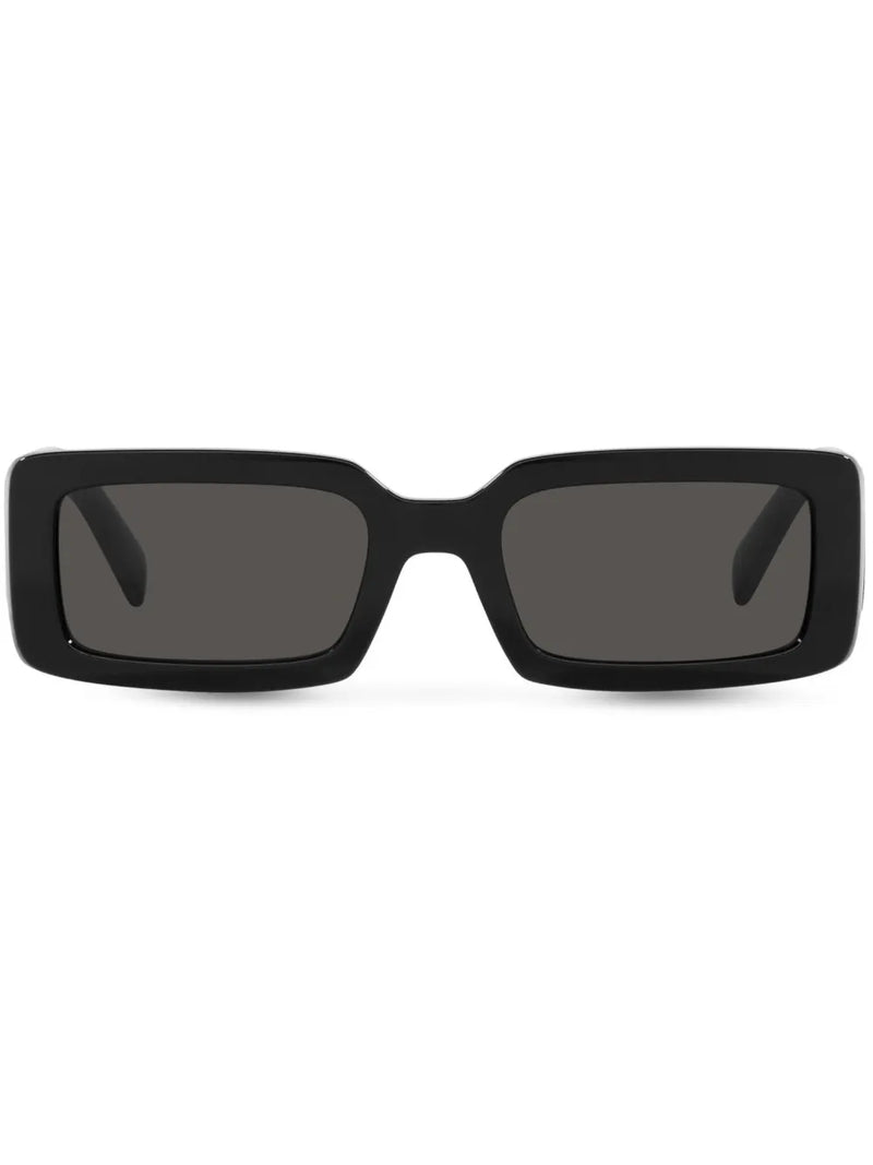 rectangular-frame logo-print sunglasses