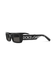 rectangular-frame logo-print sunglasses