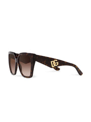 tortoiseshell logo-plaque arm sunglasses