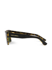 tortoiseshell-detail logo-arm sunglasses