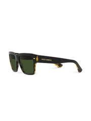tortoiseshell-detail logo-arm sunglasses