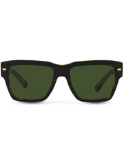 tortoiseshell-detail logo-arm sunglasses