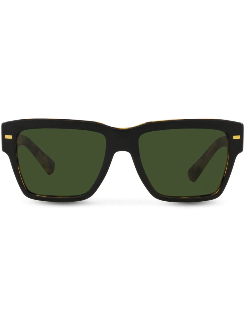 tortoiseshell-detail logo-arm sunglasses