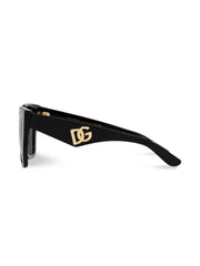 square-frame logo-arm sunglasses