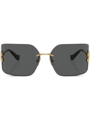 logo-plaque frameless sunglasses