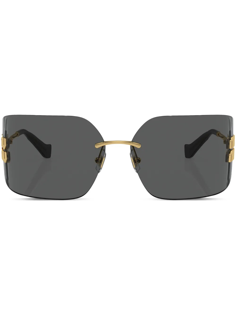 logo-plaque frameless sunglasses