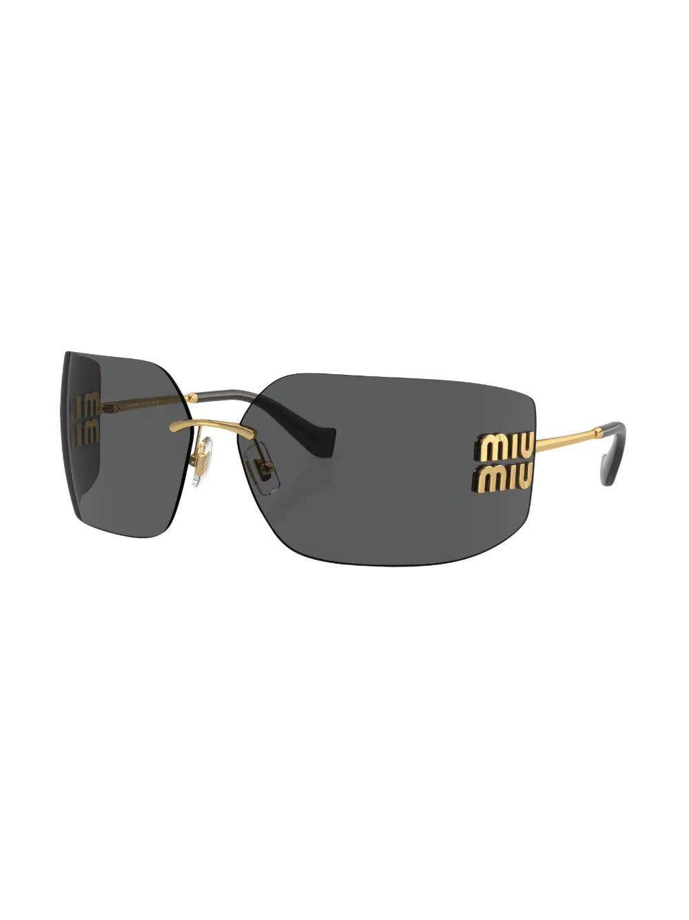 logo-plaque frameless sunglasses