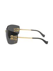 logo-plaque frameless sunglasses