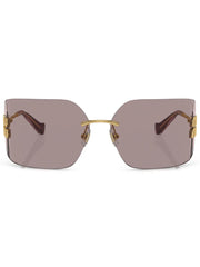 logo oversize-frameless sunglasses