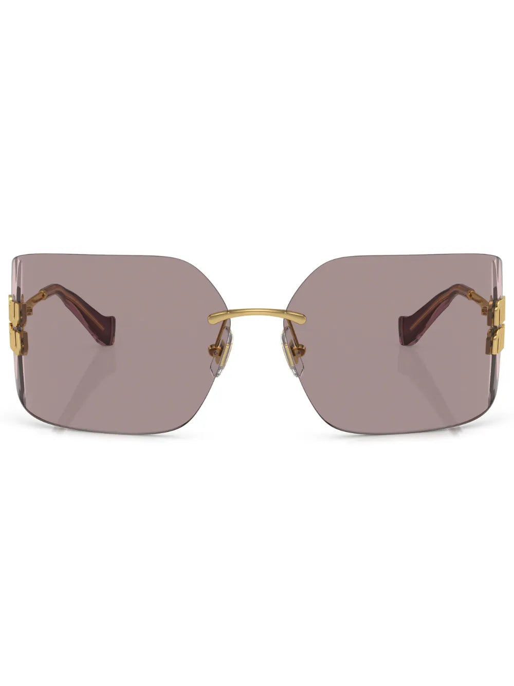 logo oversize-frameless sunglasses