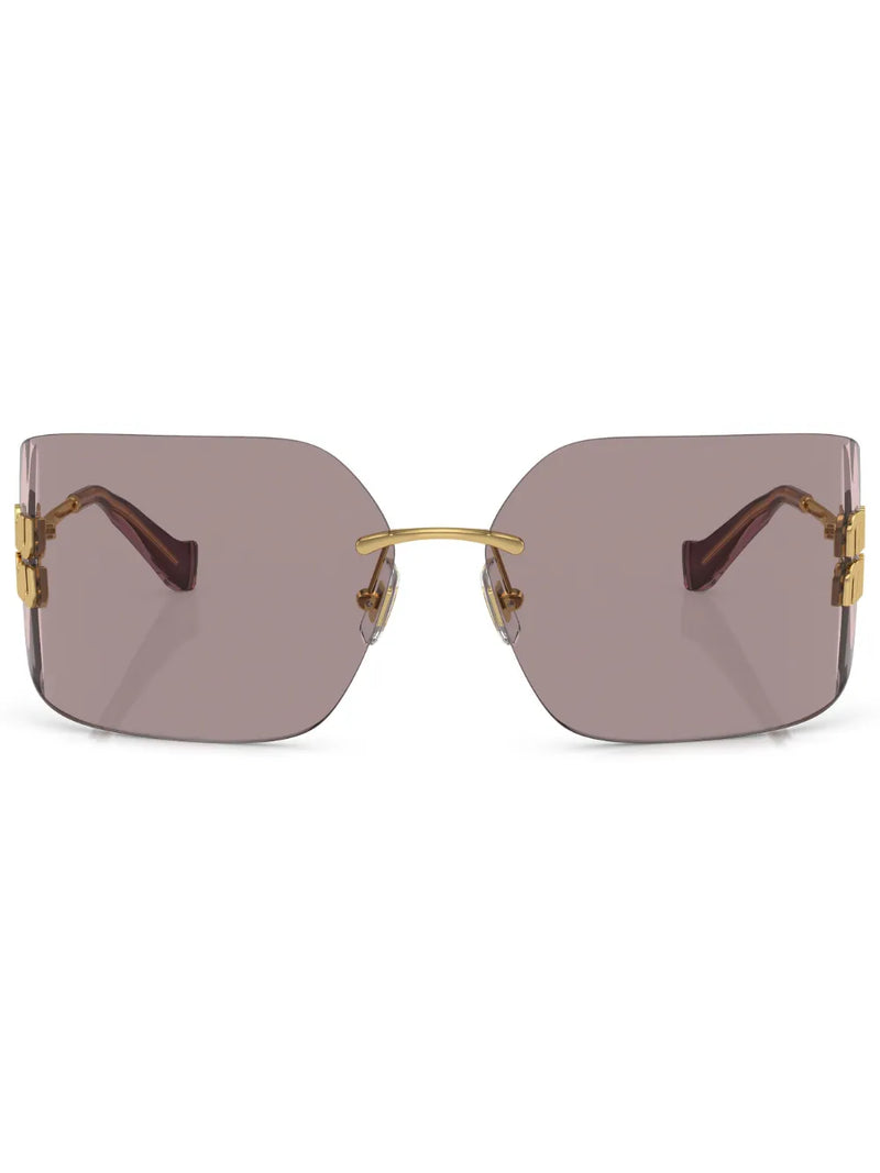 logo oversize-frameless sunglasses