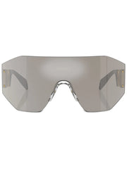 oversized shield-frame sunglasses