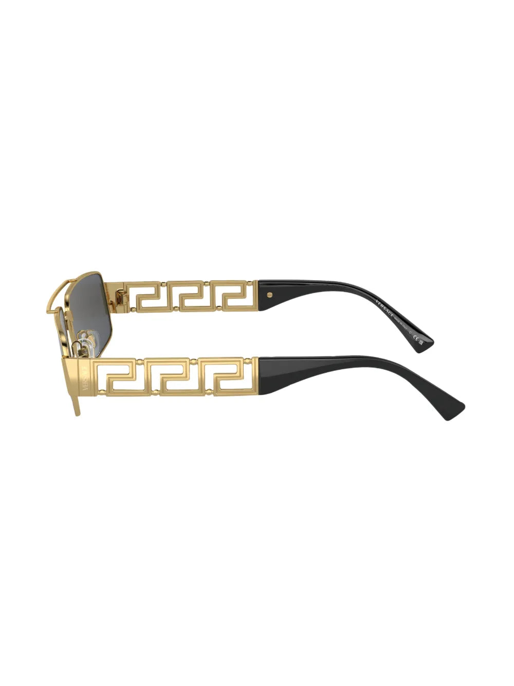 Greca-detail rectangle-frame sunglasses