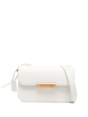 Off-White logo-plaque cross-body white bag