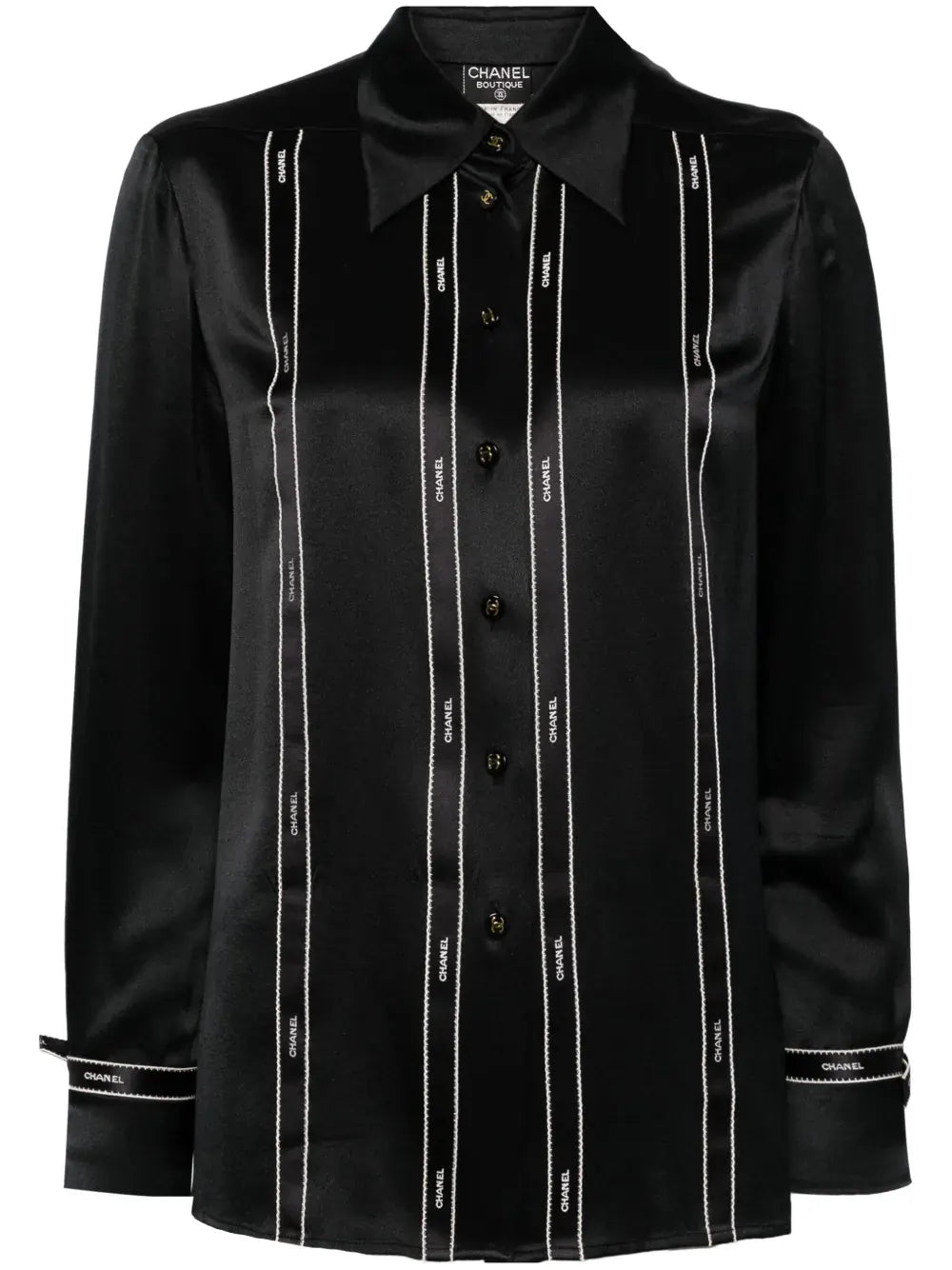 1994 logo-print silk shirt