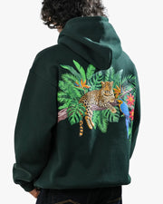 Nature's Royalty - Bottle Green Oversized Zipper Hoodie