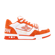 Louis Vuitton Trainer Low Velcro Strap - Orange Monogram Denim