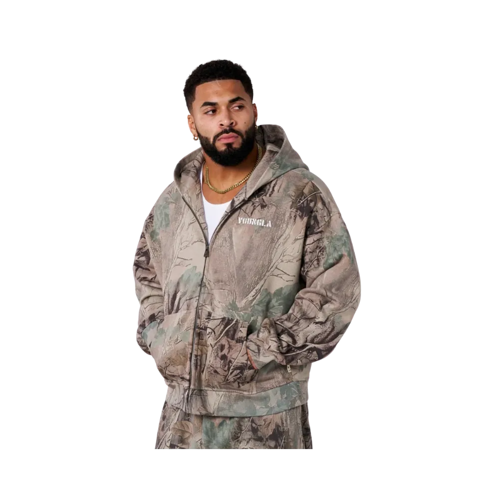 YoungLA Tree Camo Collection Zip Up Beige Tree Camo