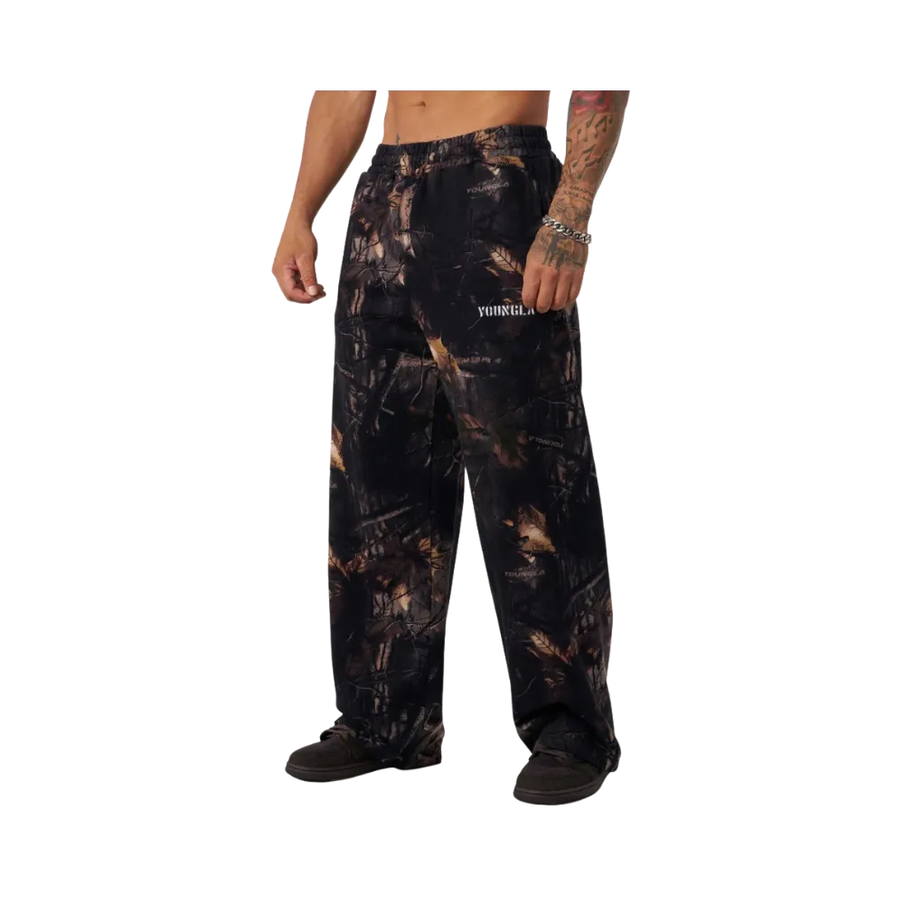 Young LA Tree Camo Collection No Cuff Sweats Black Tree Camo