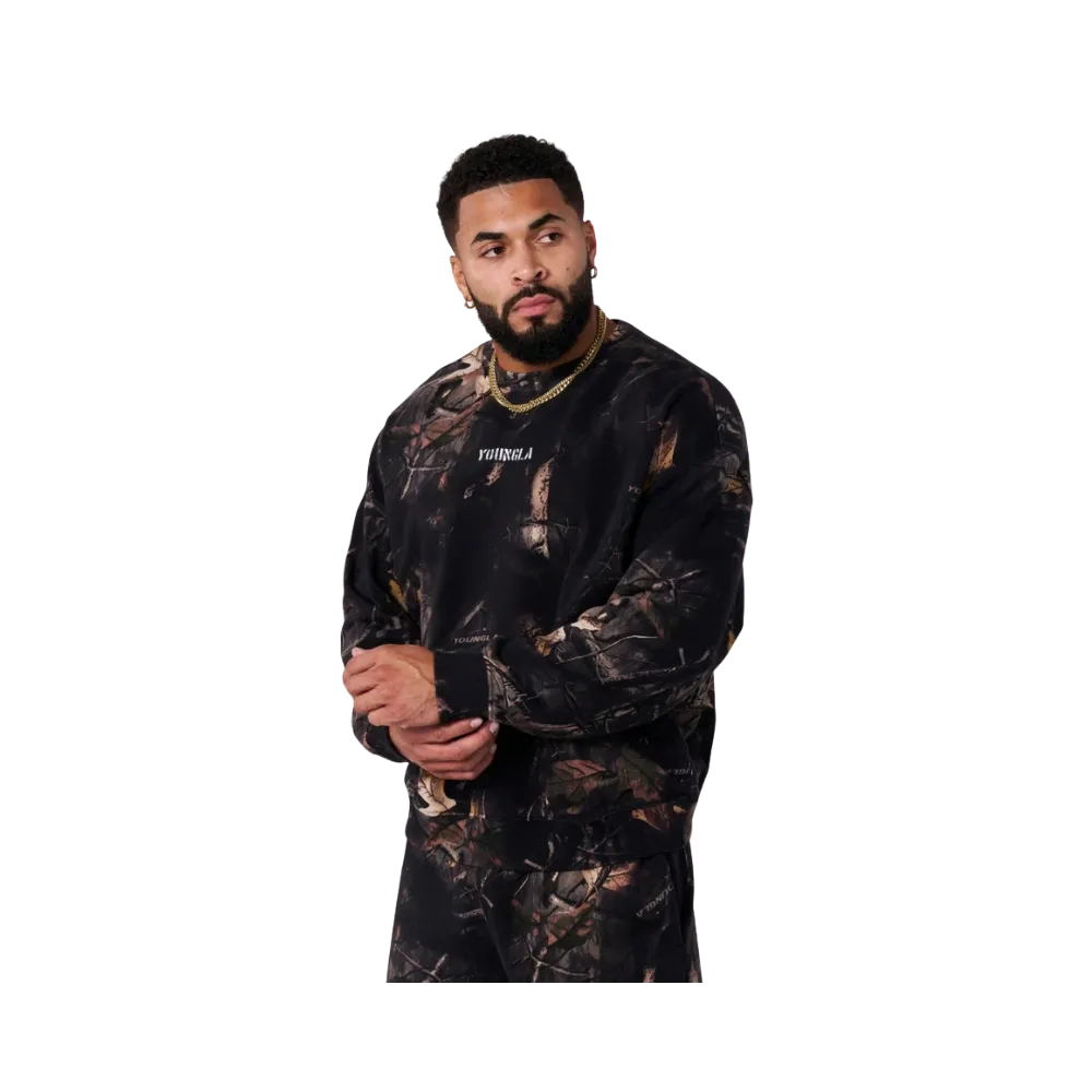 YoungLA Tree Camo Collection Crewnecks Black Tree Camo