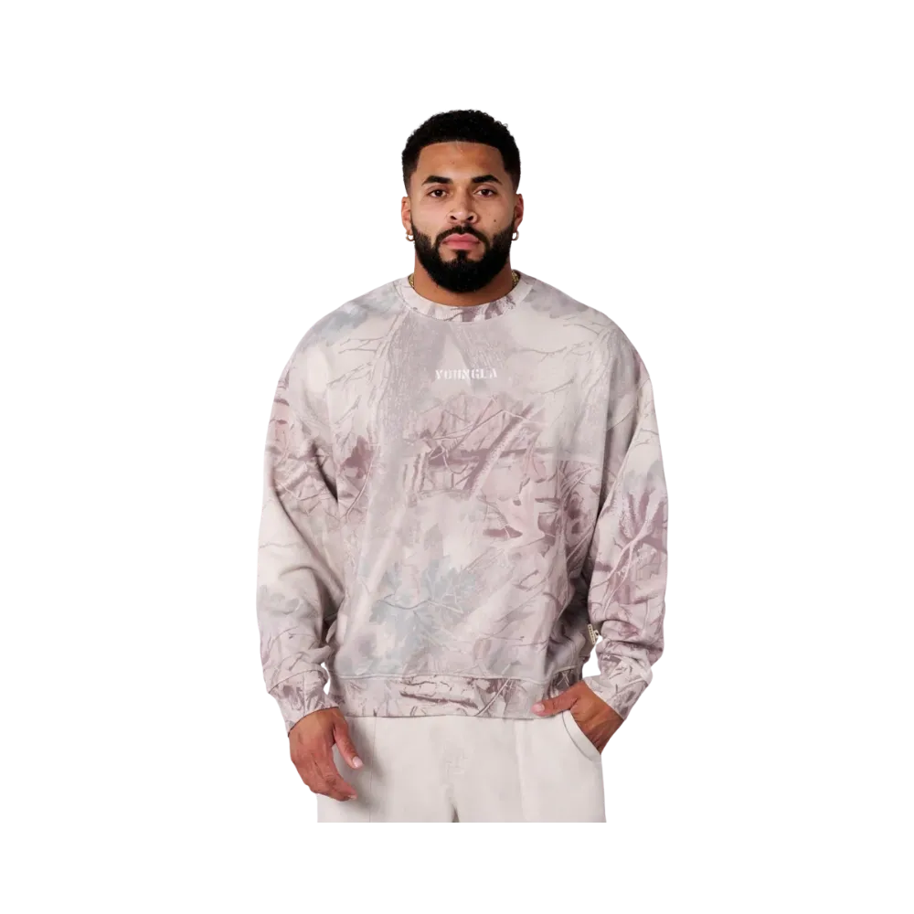 YoungLA Tree Camo Collection Crewnecks Desert Tan Tree Camo