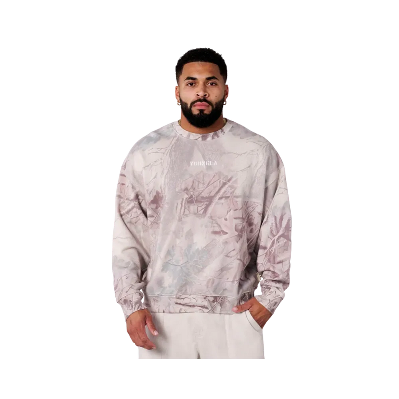 YoungLA Tree Camo Collection Crewnecks Desert Tan Tree Camo
