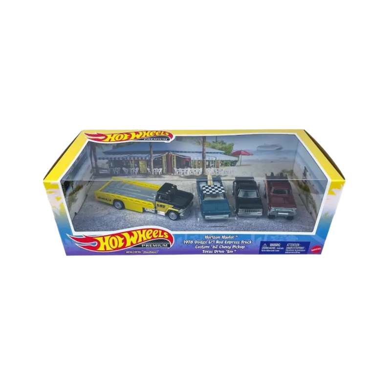 Hot Wheels Premium Horizon Hauler 1978 Dodge Custom '62 Pickup Set
