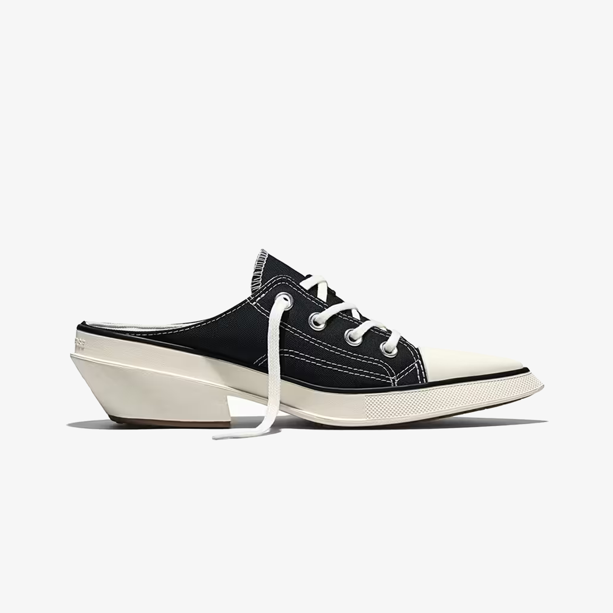 Converse CHUCK 70 DE LUXE POINTED MULE HEEL PLATFORM { BLACK/EGRET/WHITE