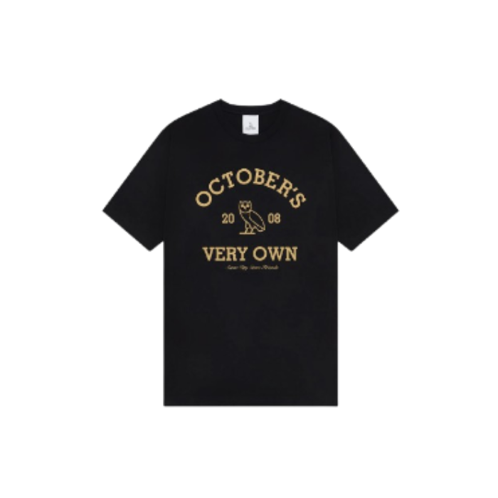 OVO T-Shirt Collegiate Black/Gold