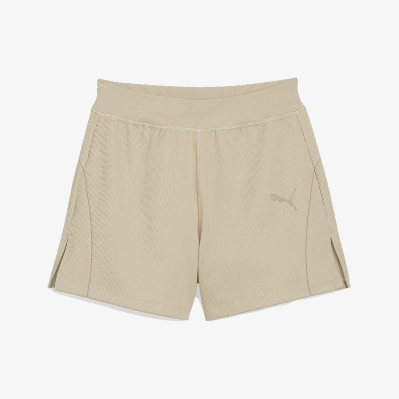 Puma DARE TO MUTED MOTION FLARED SHORTS { ALMOND