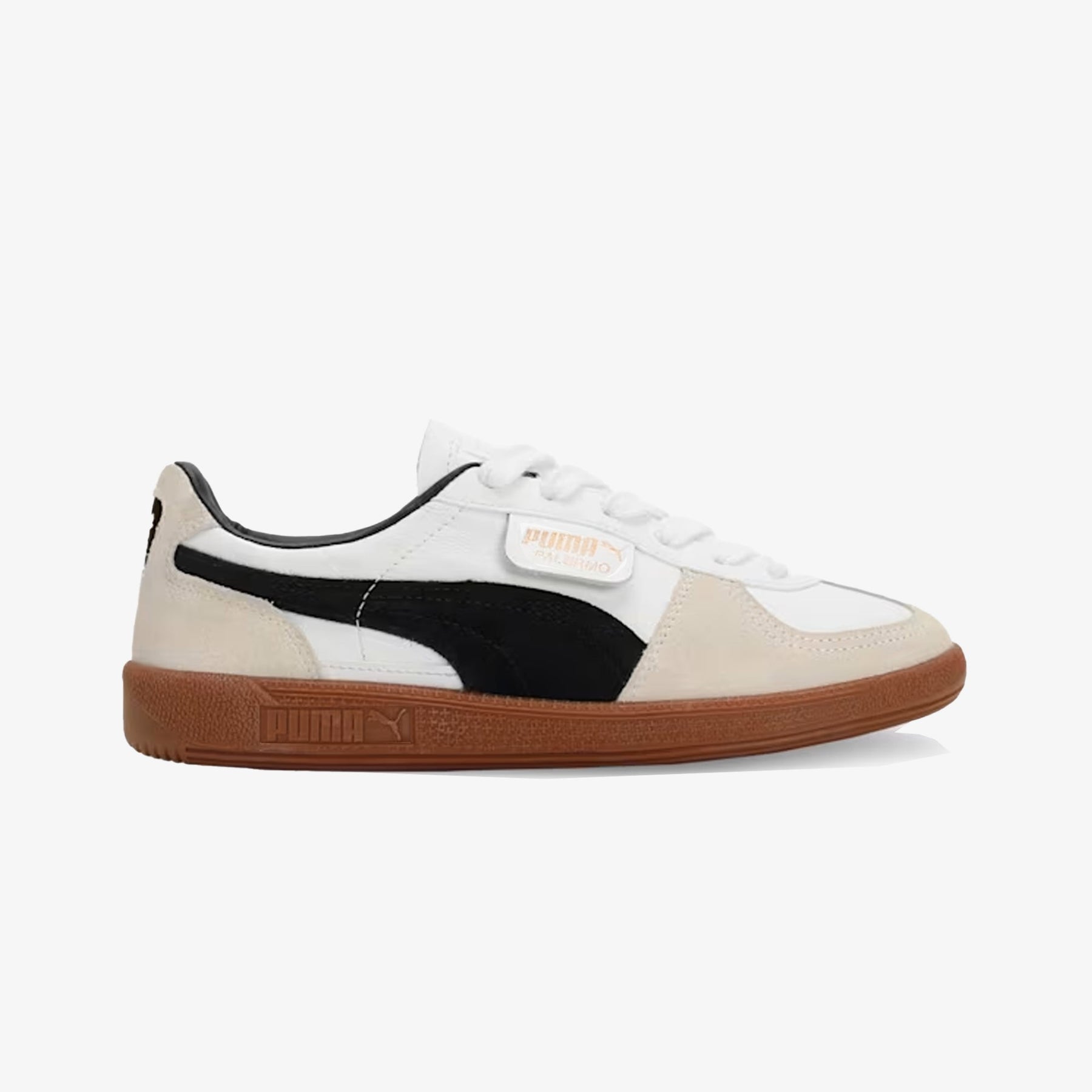 PUMA PALERMO LTH { PUMA WHITE-VAPOR GRAY-GUM