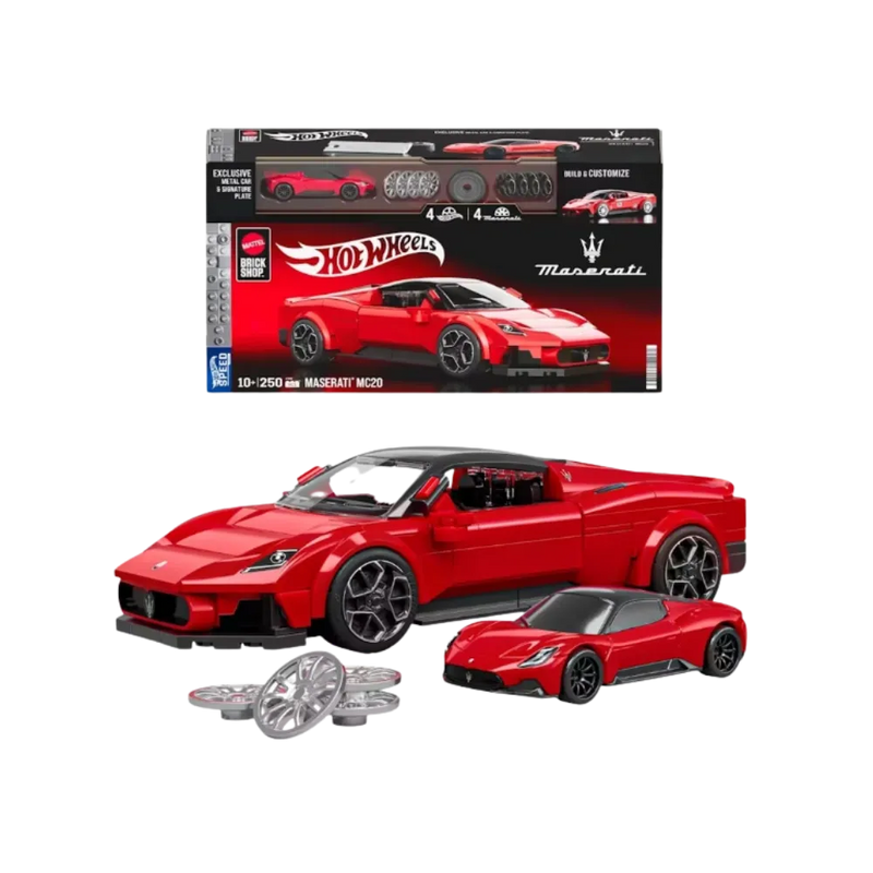Mattel Brick Shop Hot Wheels Maserati MC20 Building Set