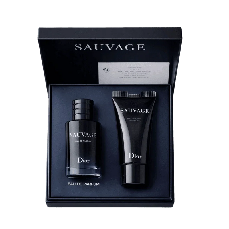 Dior Sauvage Men's Mini Travel Perfume & Shower Gel Gift Set (Perfume 10 ML / Lotion 0.34 Fl Oz)