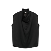 Sleeveless Funnel-neck Top
