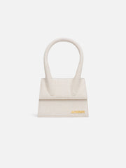 Jacquemus The Medium Chiquito Linen Structured Bag Light Greige