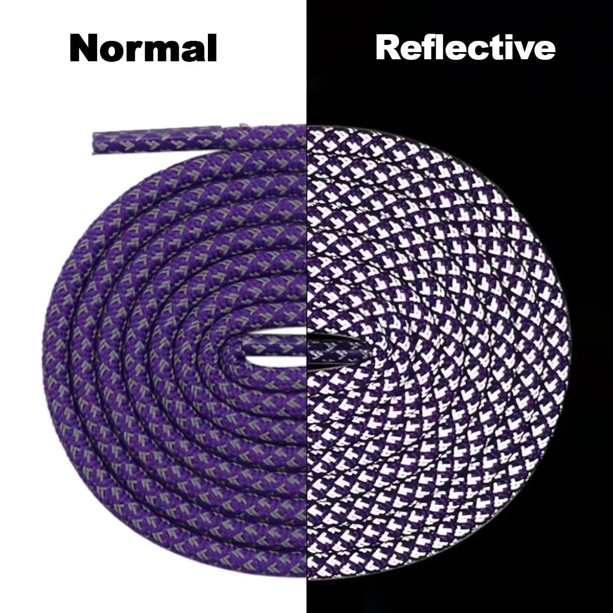 Reflective Rope Laces- Purple Yeezy Laces Kicks Machine