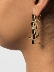 monogram-lettering earring