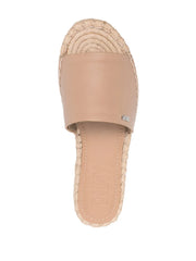 logo-lettering slip-on espadrilles