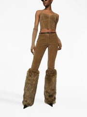 low-rise corduroy trousers